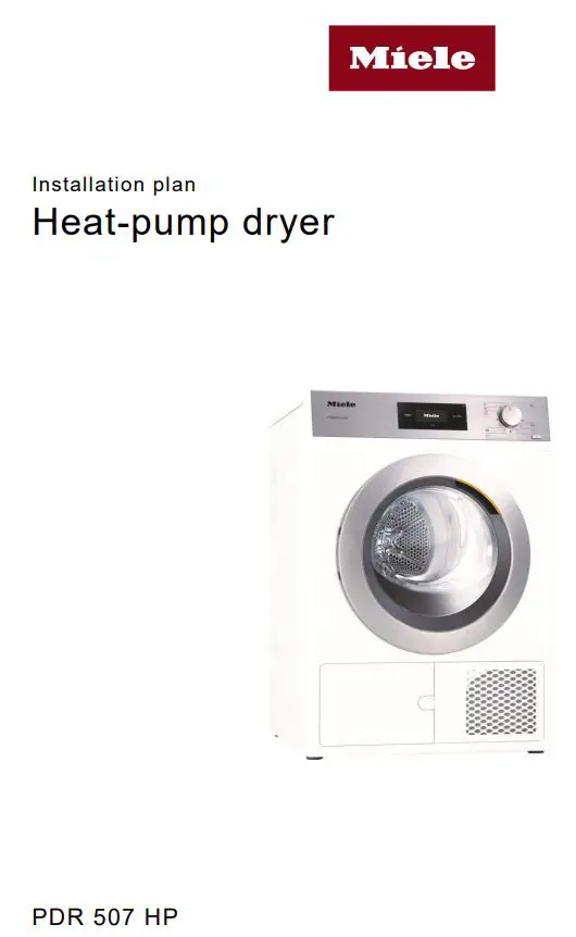 Miele PDR 507 HP Heat-Pump Dryer Installation Guide