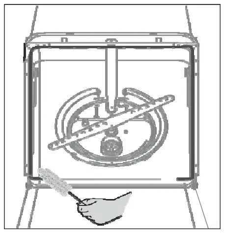 THOR HDW2401SS 24 Inch Built In Dishwasher - damp cloth