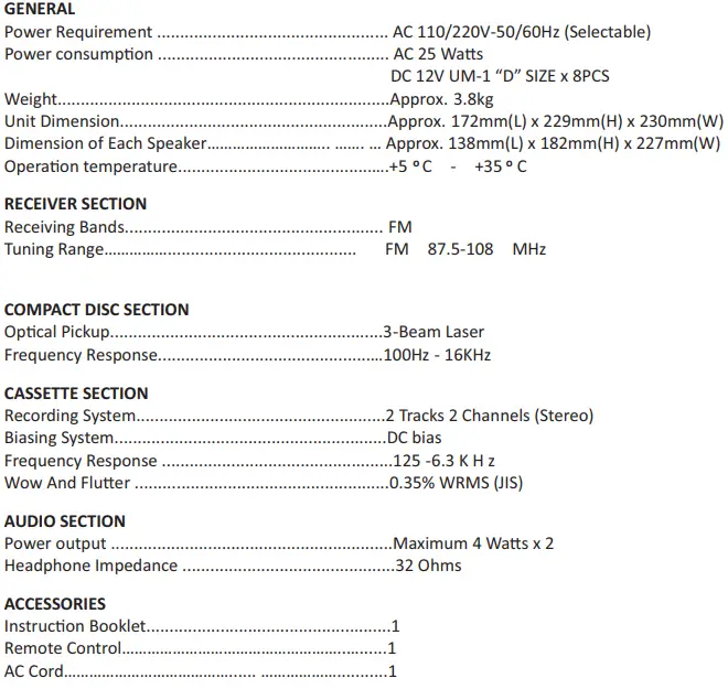 naxa NPB-431 Portable CD-MP3 USB Player with FM PLL Radio-fig14