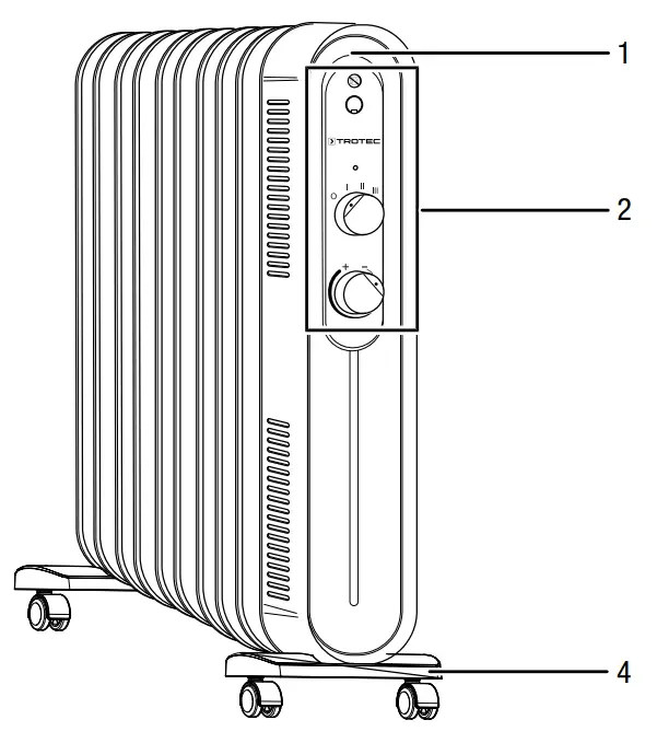 TROTEC TRH 22 E Oil Filled Radiator - FIG 3