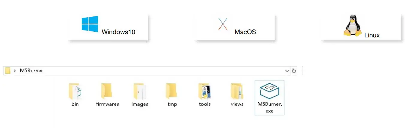 M5STACK ESP32 CORE2 IoT Development Kit User Manual - Burning tool