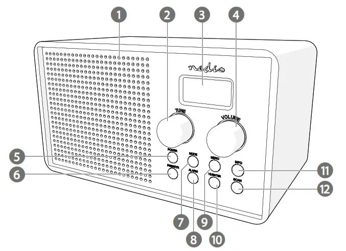 nedis DAB+FM Radio - Overview 1