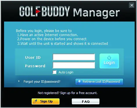GOLF BUDDY aim W11 GPS Watch - GOLF BUDDY aim W11 GPS Watch - How to use GOLFBUDDY GB MANAGER 2