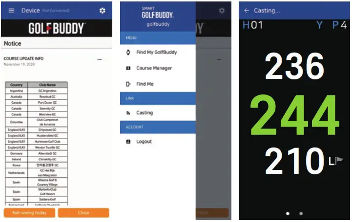 GOLF BUDDY aim W11 GPS Watch - Genaral setting 3