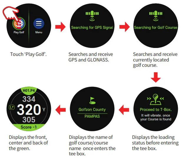 GOLF BUDDY aim W11 GPS Watch - Play Golf Overview 1