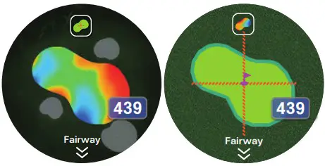GOLF BUDDY aim W11 GPS Watch - Play Golf Screen Overview 3