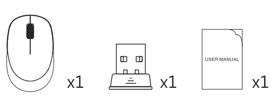 Trueque E702 2 4GHz Portable Computer Mouse with USB Receiver-