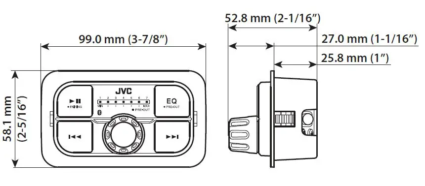 JVC KS-DR2104DBT Compact Bluetooth 4 Channel Digital Amplifier 11