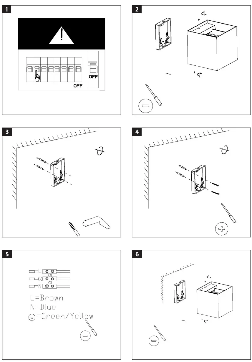 anslut 014844 WALL SPOTLIGHT LED - figure 1