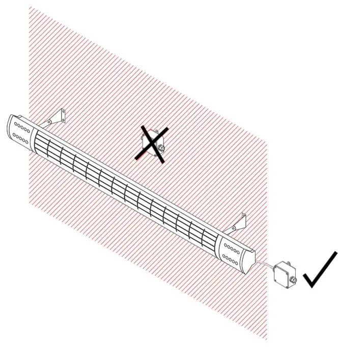 Consort HE6502SL 2kW HE6503SL 3kW Sun Zone Radiant Heaters - Receiver Installation