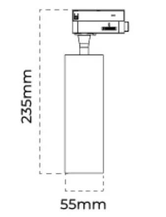 ATOM AT1108 LED track mounted adjustable spotlights - figure 1