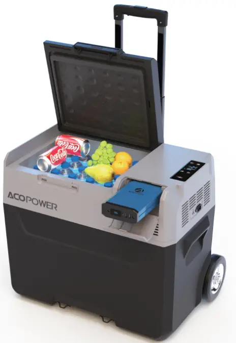 ACOPOWER PX50 Double Open Rechargeable Solar Car Freezer