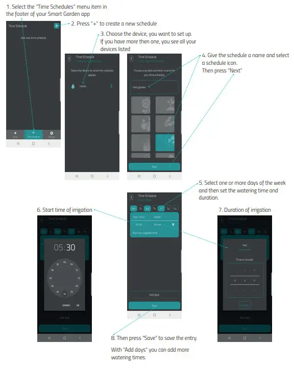 EUROTRONIC 700212 Comet Aqua Smart Timer for Irrigation System - SCHEDULE