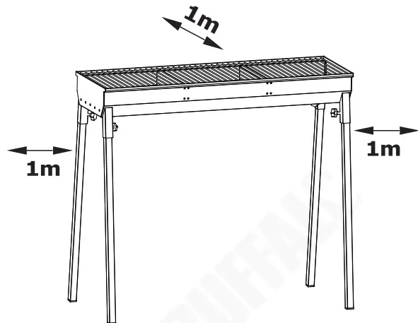 BUFFALO FT690 Charcoal Barbecue-fig3