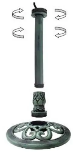 GAINSBOROUGH K202 Solar 3 Tier Bronze Water Feature - fig 2