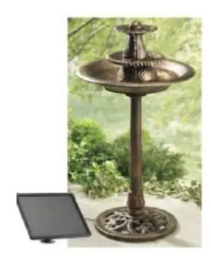 GAINSBOROUGH K202 Solar 3 Tier Bronze Water Feature - fig