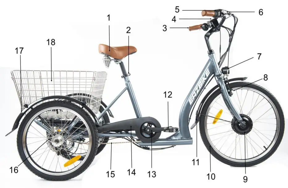 EAZbike MG7101 Electric Tricycle - Operation