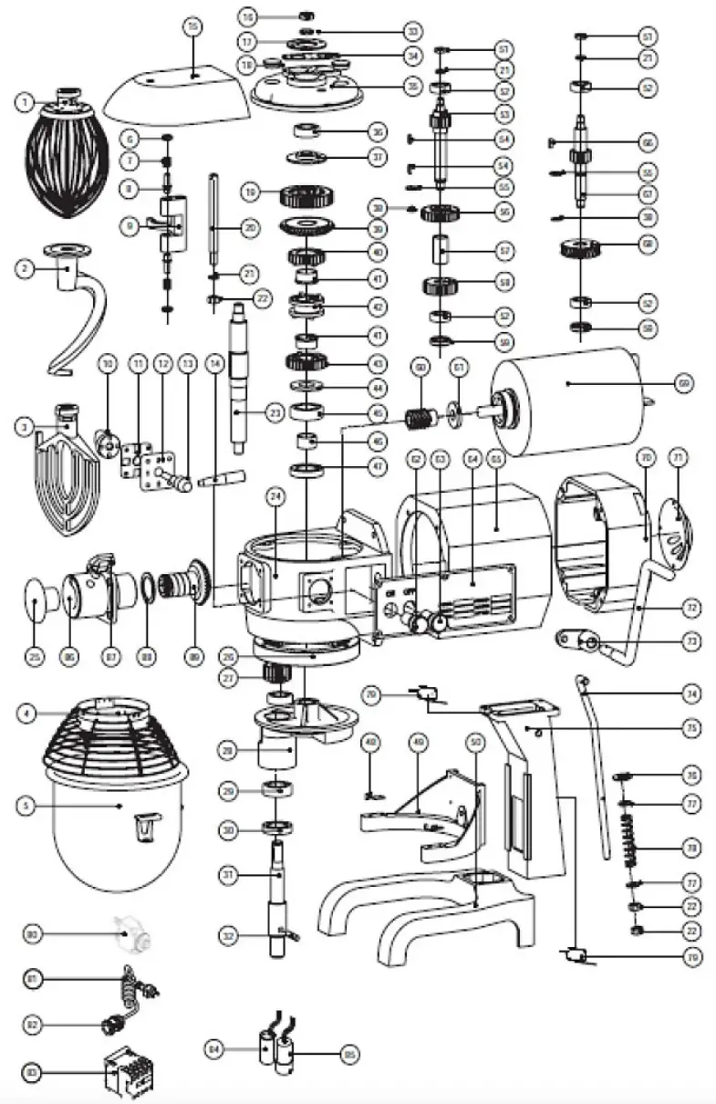 CHRONOS 30R 001 Commercial 10 Qt Standard Duty Planetary Mixer - FIG 3