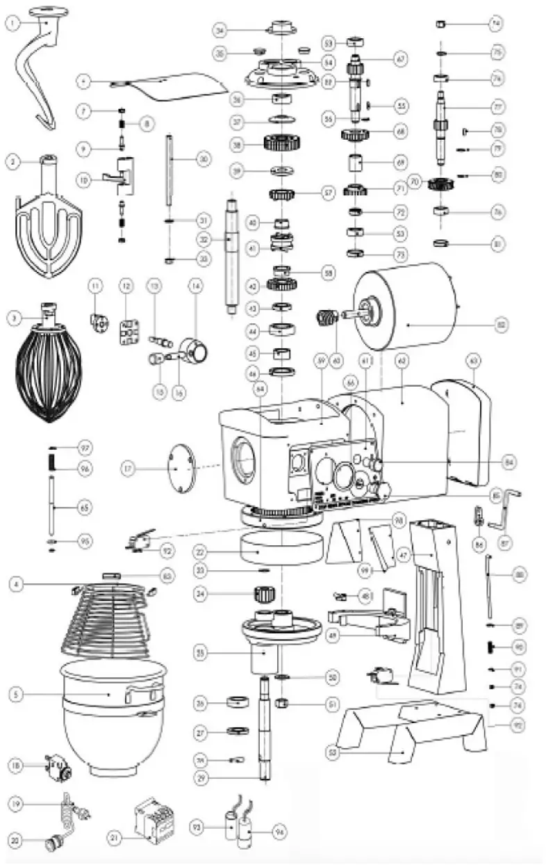 CHRONOS 30R 001 Commercial 10 Qt Standard Duty Planetary Mixer - FIG 4