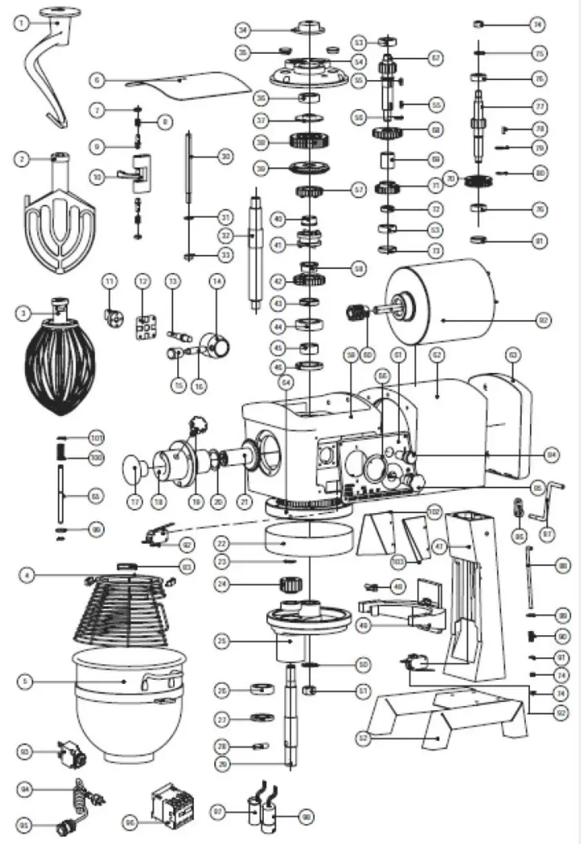CHRONOS 30R 001 Commercial 10 Qt Standard Duty Planetary Mixer - FIG 5