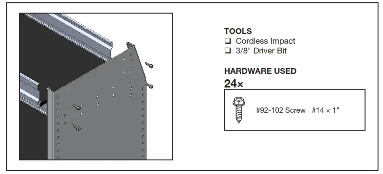 RANGER P4-RA36-3 Shelving - HARDWARE USED