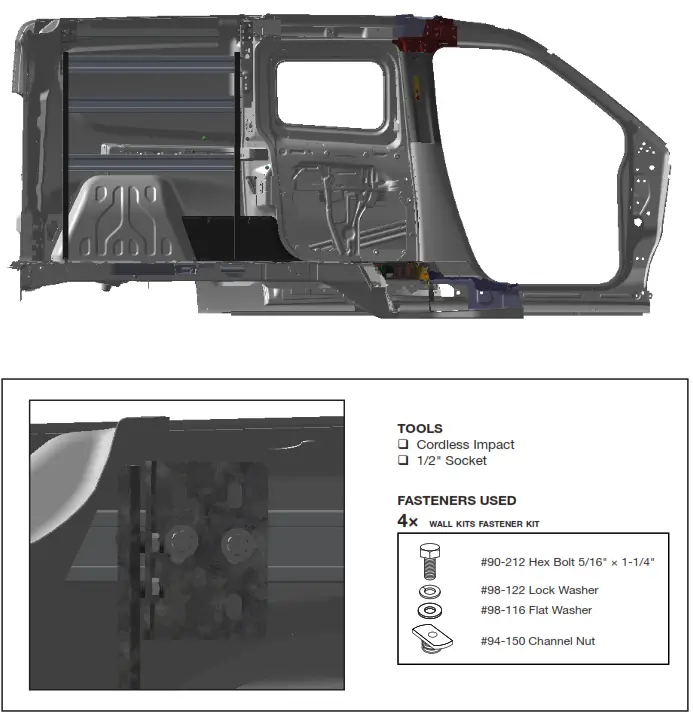 RANGER P4-RA36-3 Shelving - ensure all bolts