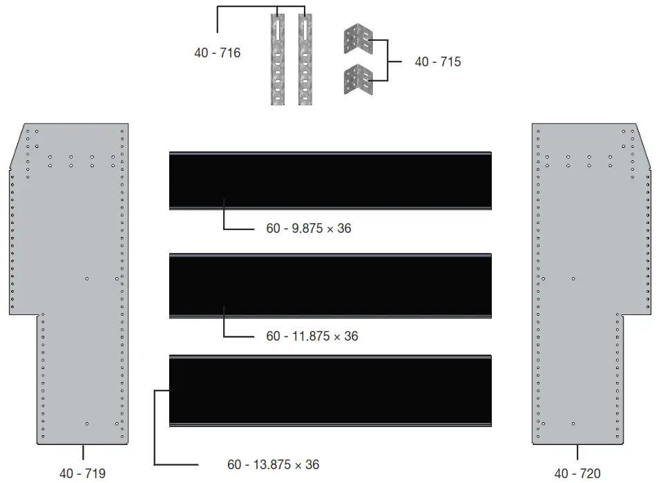 RANGER P4-RA36-3 Shelving - fig1
