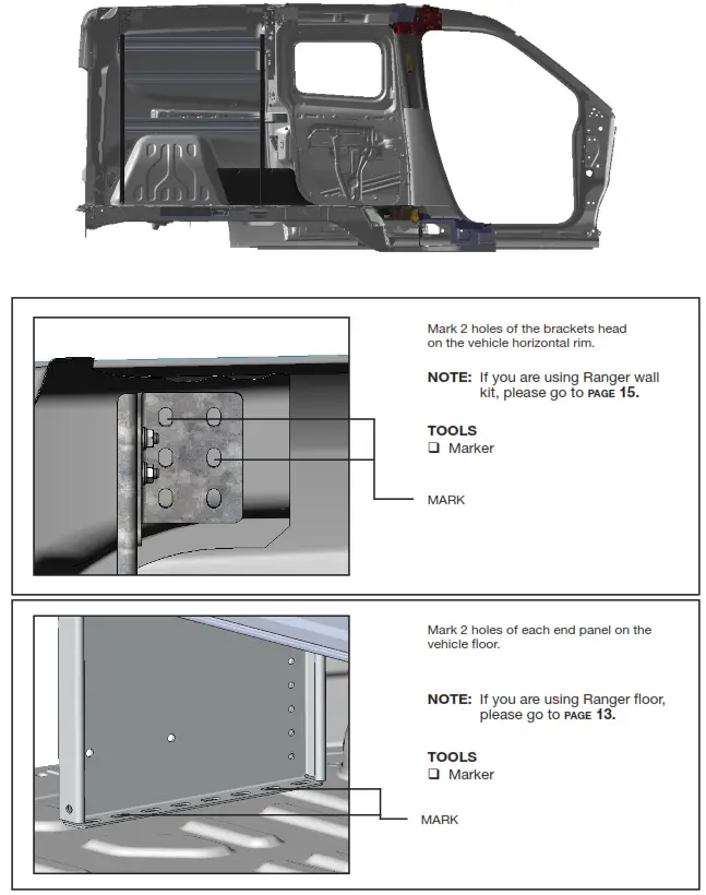 RANGER P4-RA36-3 Shelving - holes