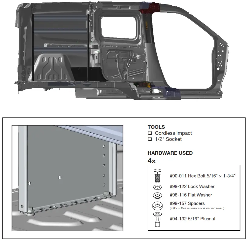 RANGER P4-RA36-3 Shelving - plus nuts