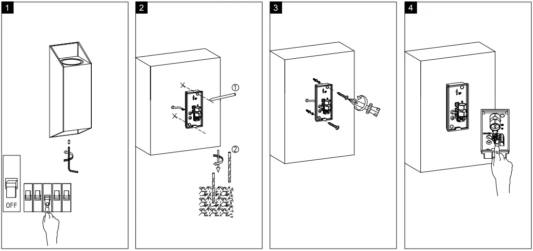 namron-GU10-Arya-Square-Wall-Lamp-FIG-1
