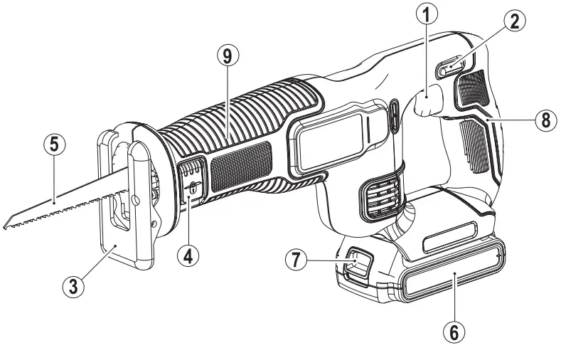 BLACK DECKER BDCR18 Cordless Reciprocating Saw - Overview 1