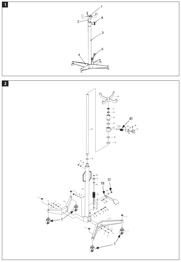MEEC TOOLS 014672 Transmission Jack - 1