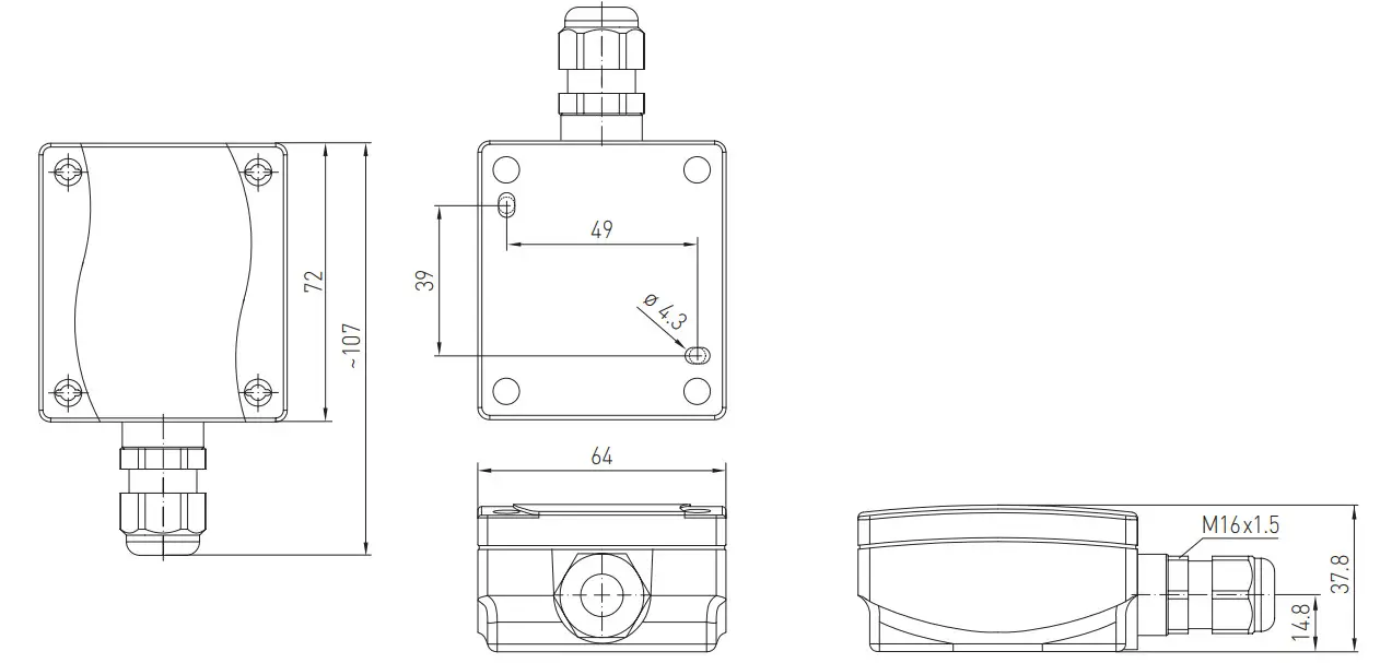 S S REGELTECHNIK WG01 ALD Barometers Measuring Transducers for Atmospheric Pressure Calibratable - Figure 1