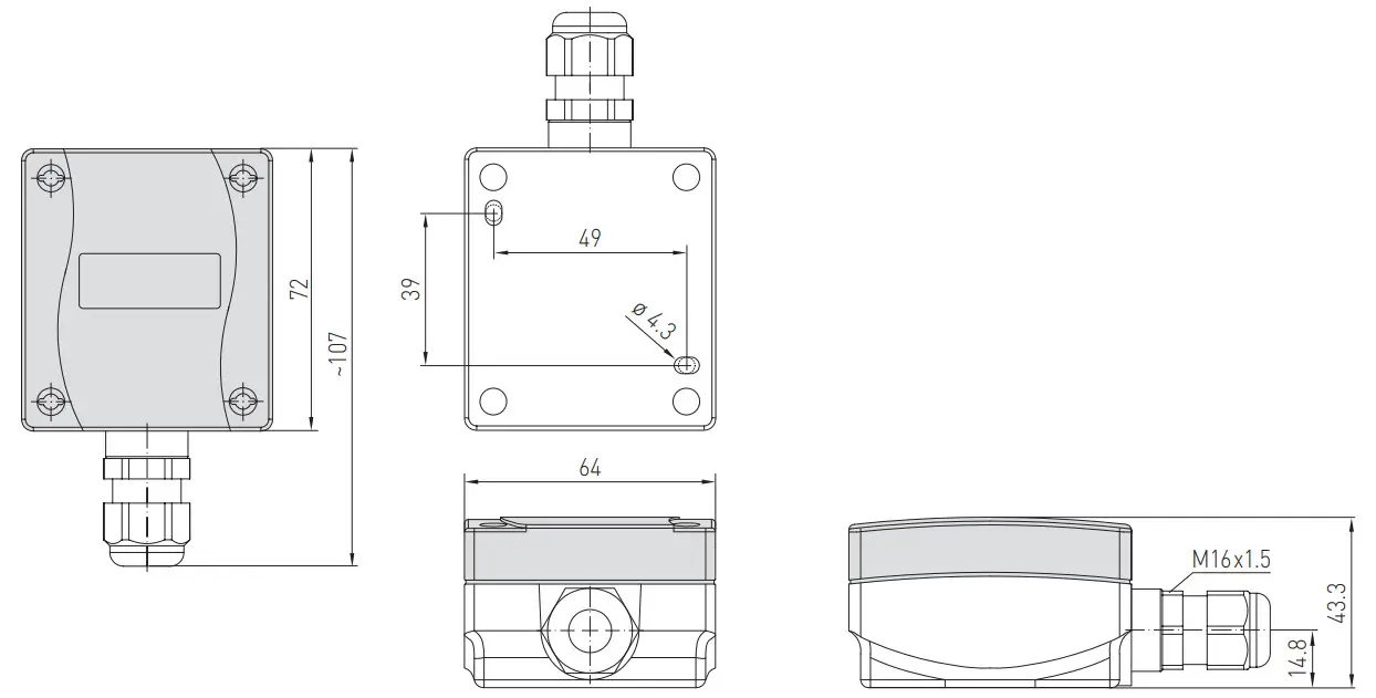 S S REGELTECHNIK WG01 ALD Barometers Measuring Transducers for Atmospheric Pressure Calibratable - Figure 2
