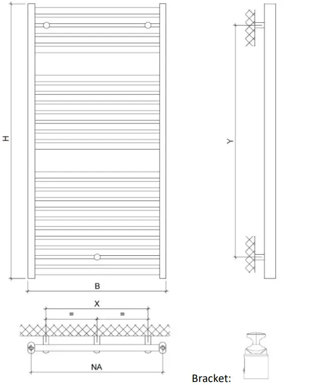 XIMAX 1932BTU Oceanus Designer Radiator - Figure 1