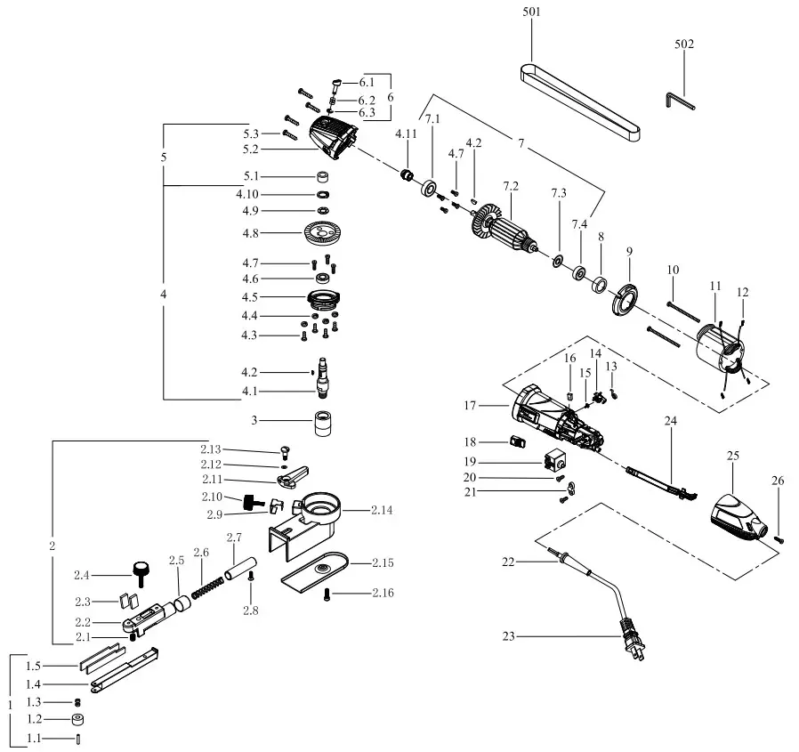 Bauer 58155 Bandfile Belt Sander - Figure 5