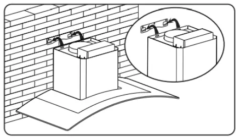 electriq eiQ80CURVSCTM Canopy - hang onto the wall