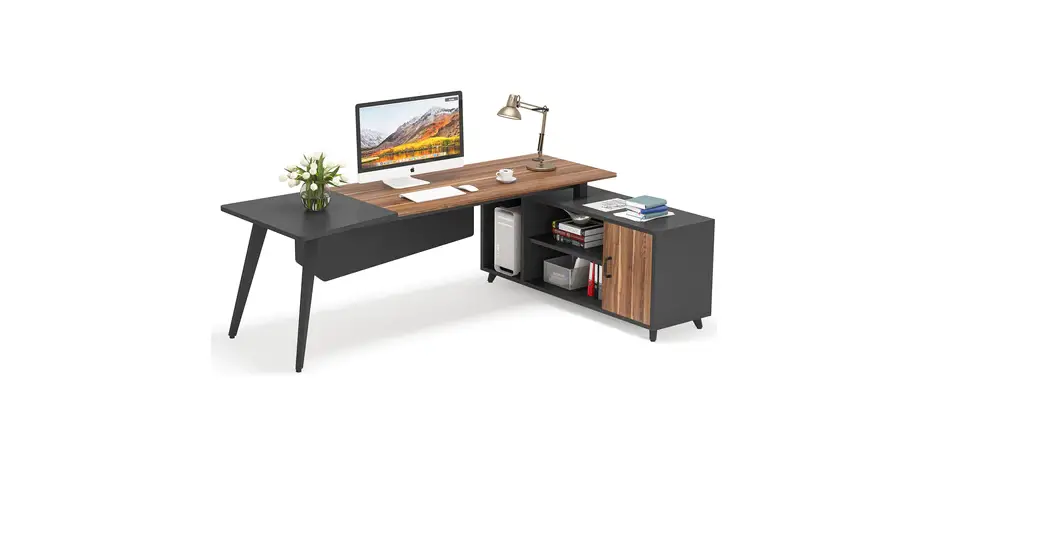 Tribesigns Hoga-f1502 78.74 Inch Executive L Shaped Office Desk Instruction Manual