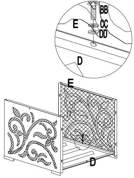 SUNJOY GROUP A301016900 Lyra 26-Inch Square Wood Burning Firepit - Fig15
