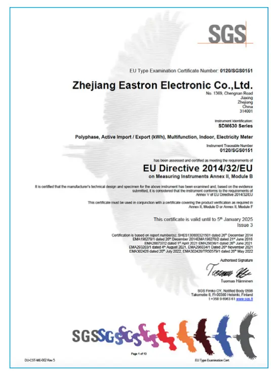 EASTRON SDM630 EV DIN Rail Smart Meter for Single and Three Phase Electrical Systems - Fig 22
