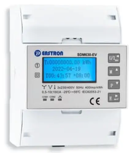 EASTRON SDM630 EV DIN Rail Smart Meter for Single and Three Phase Electrical Systems