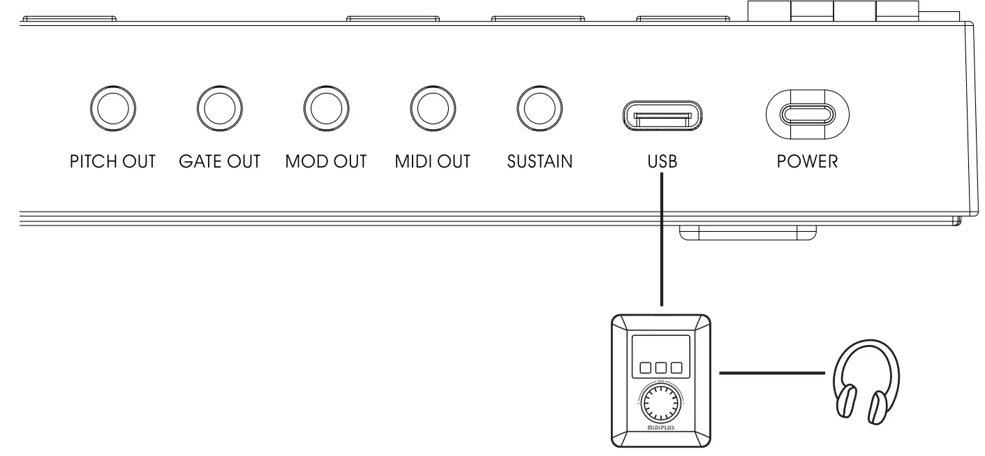 MiDiPLUS Vboard 25 25 Keys Folding MIDI Keyboard - Ready to use 1