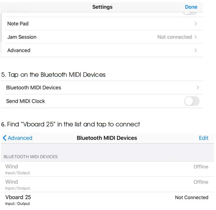 MiDiPLUS Vboard 25 25 Keys Folding MIDI Keyboard - fig 29