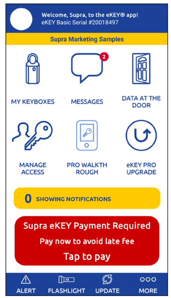 Supra Past Due eKEY App - fig 1