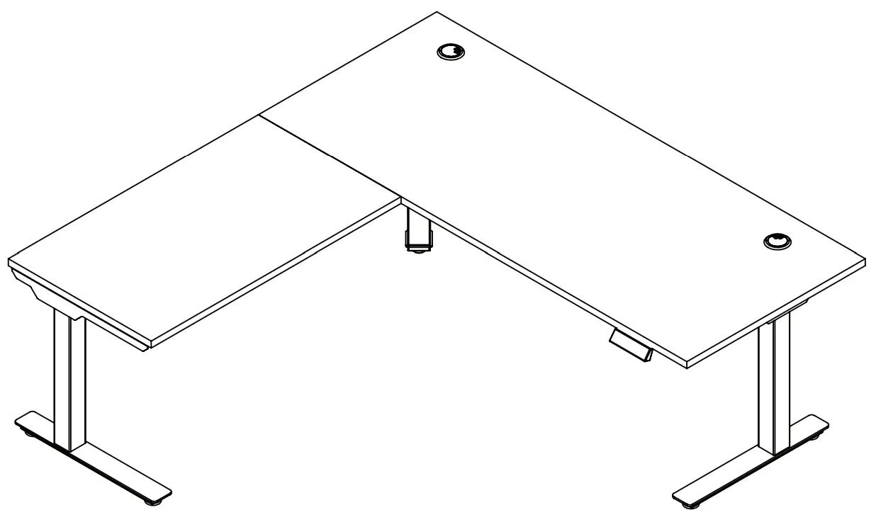 CLEAR DESIGN Boost L-Shape Height Adjustable Workstation