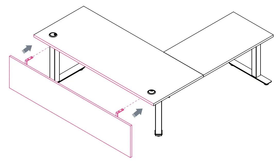 Attach Modesty Panel To Surface