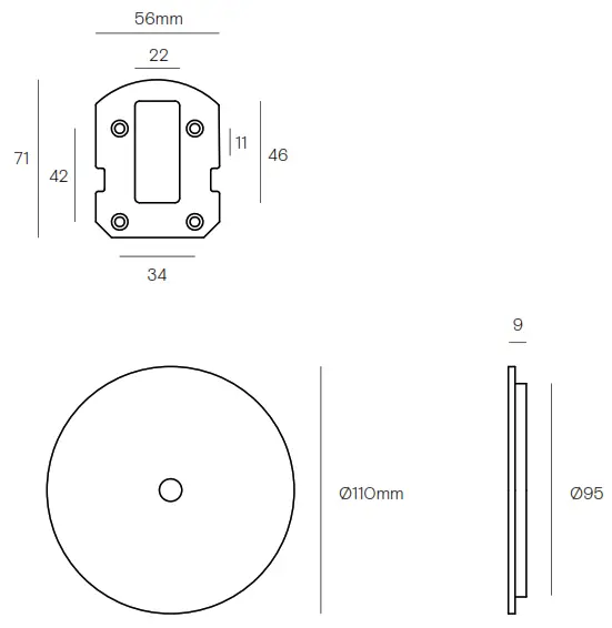 S KTAS Coral Wall Light - Figure 3
