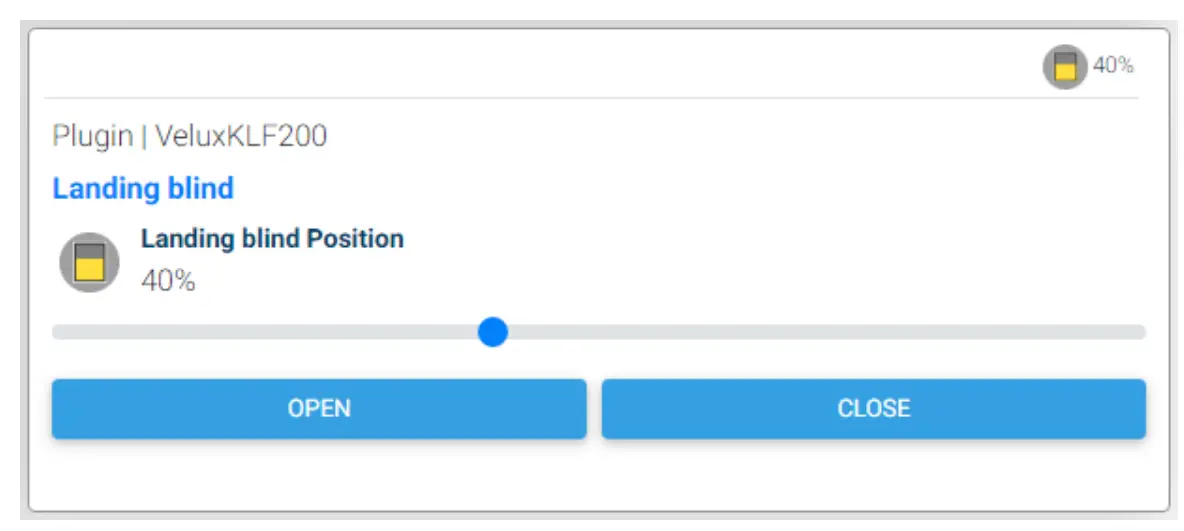 VELUX KLF200 Plugin for HomeSeer - device 6