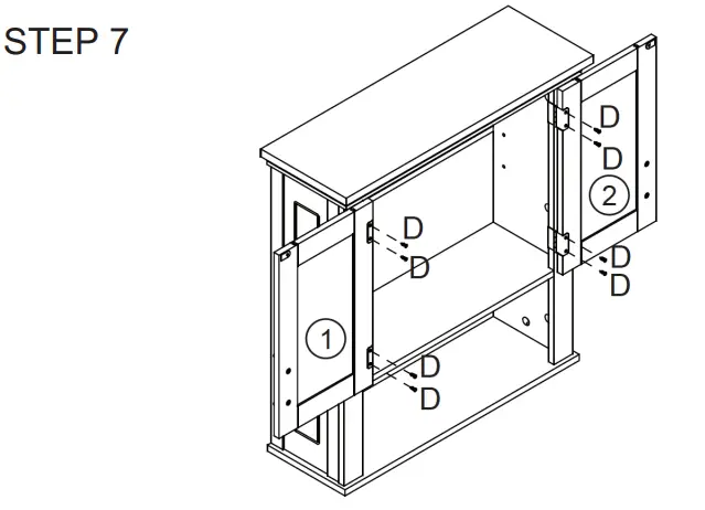 WFCDN 2-Door Wall Cabinet - setup 7