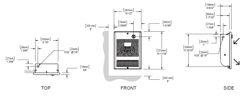 UNIWATT-UWH1002WUSER-Wall-Fan-Heater-fig-1